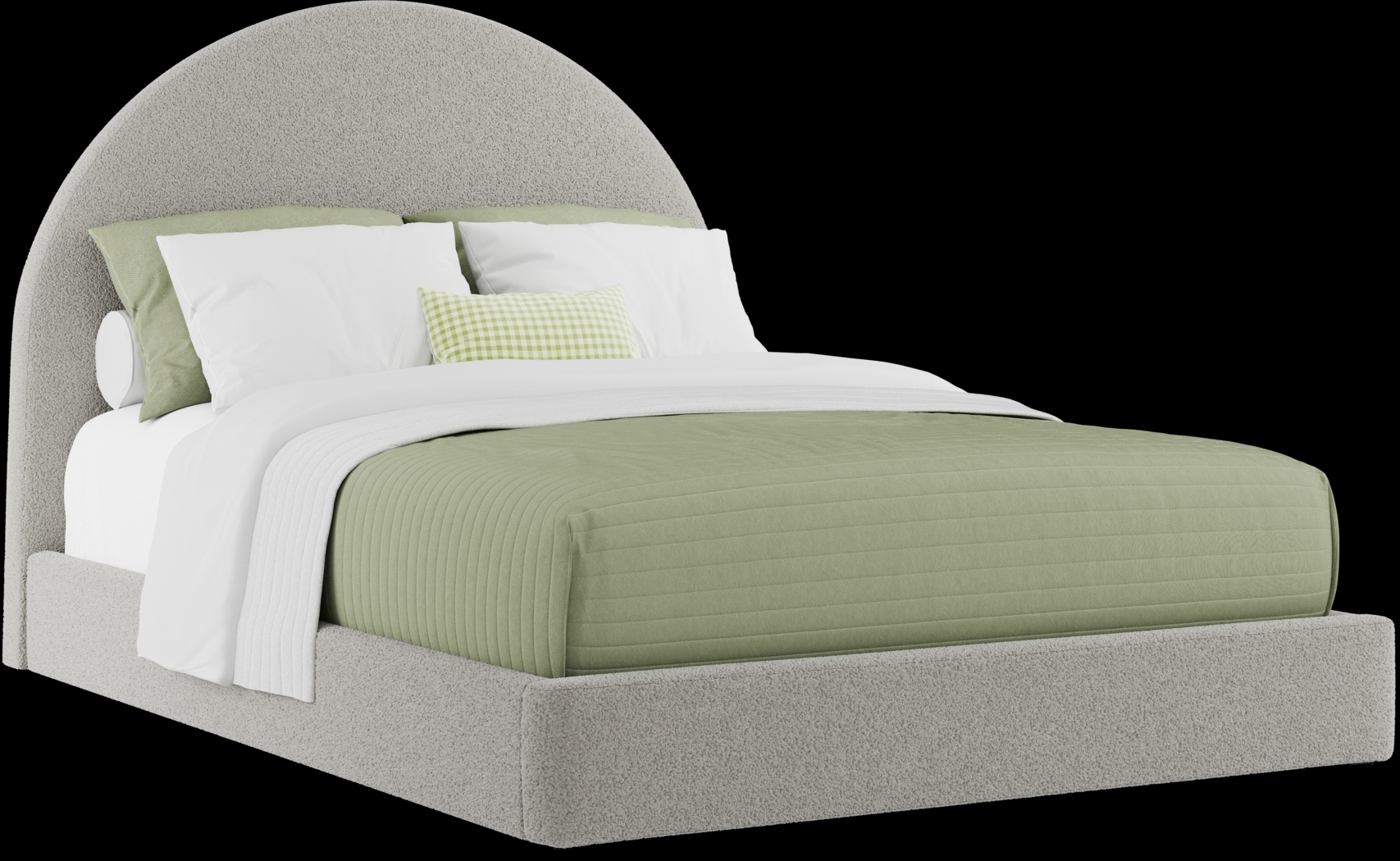 Kids Moonstone Gray Full Upholstered Bed - Thumbnail - Image 4