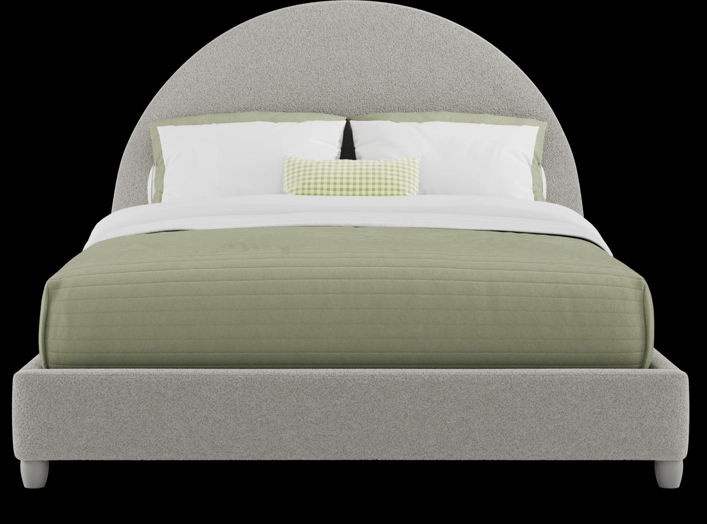 Kids Moonstone Gray Queen Upholstered Bed - Thumbnail - Image 2