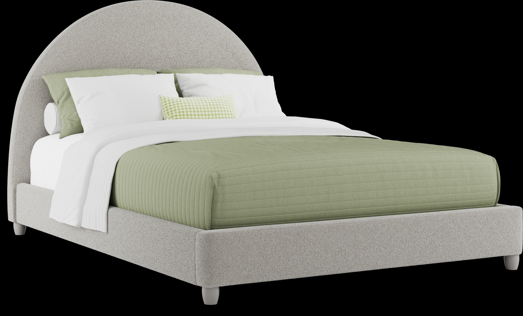 Kids Moonstone Gray Queen Upholstered Bed - Thumbnail - Image 1