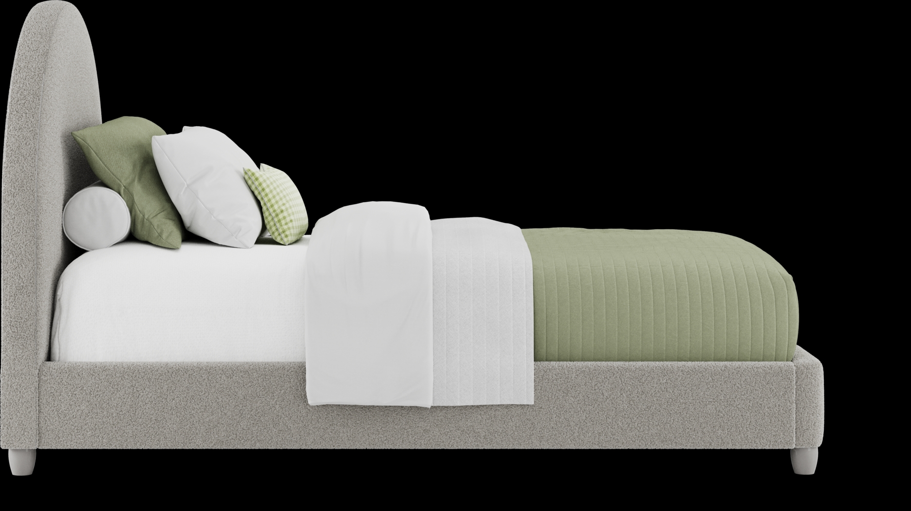 Kids Moonstone Gray Twin Upholstered Bed - Thumbnail - Image 3