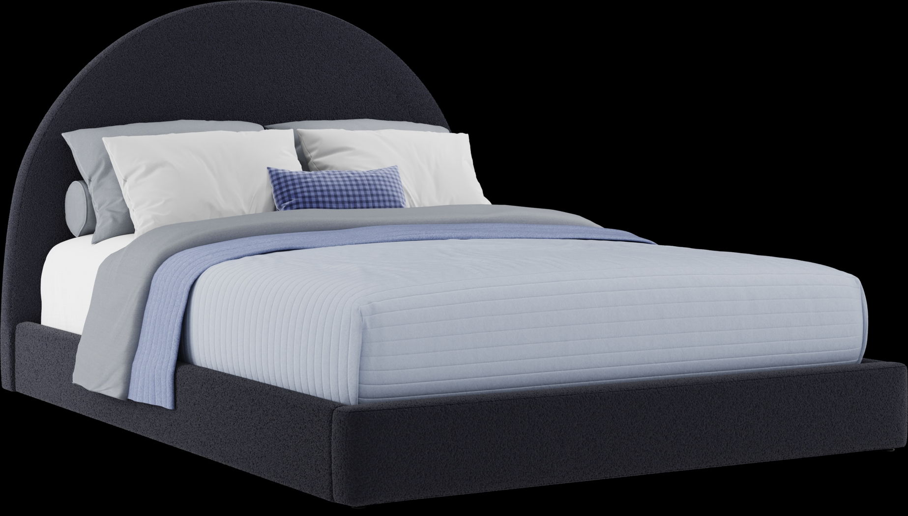 Kids Canyon Lake Java Bedroom with Moonstone Navy Queen Upholstered Bed - Thumbnail - Image 6