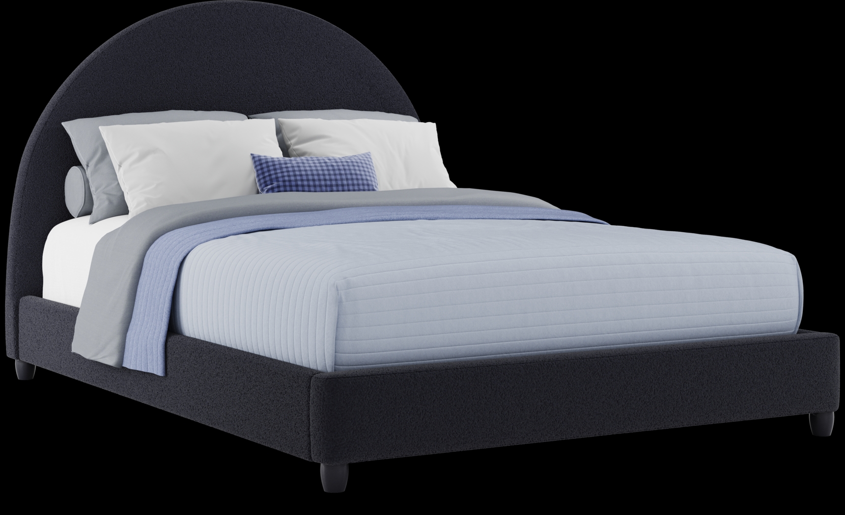 Kids Canyon Lake Java Bedroom with Moonstone Navy Queen Upholstered Bed - Thumbnail - Image 3