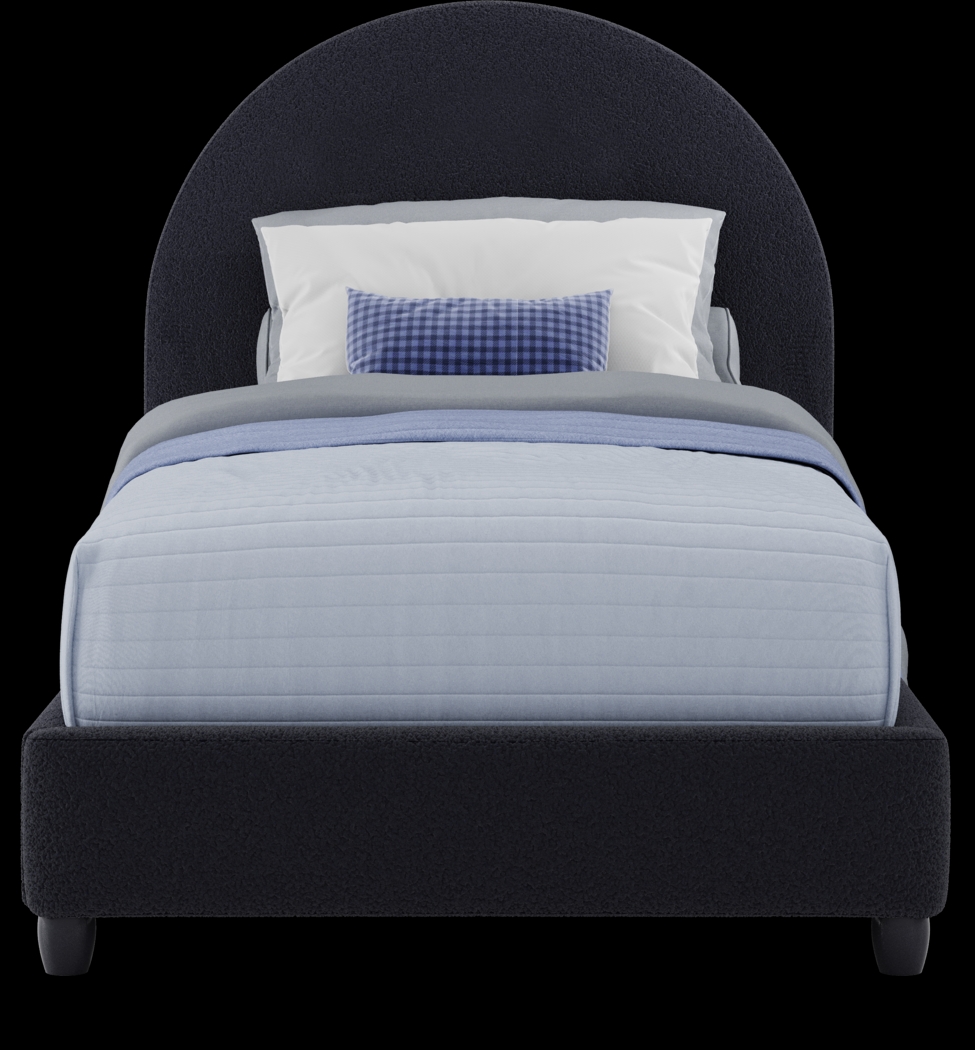 Kids Canyon Lake Java Bedroom with Moonstone Navy Twin Upholstered Bed - Thumbnail - Image 4