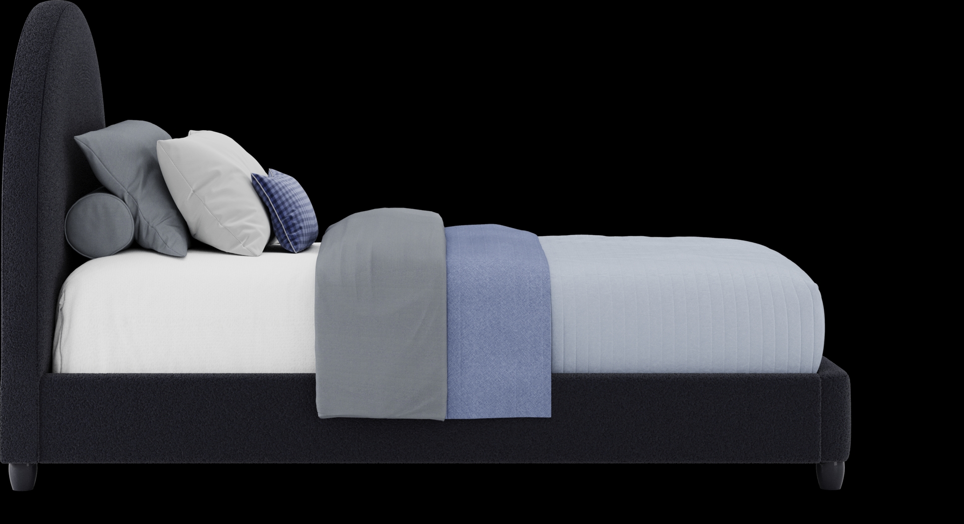 Kids Canyon Lake Java Bedroom with Moonstone Navy Twin Upholstered Bed - Thumbnail - Image 5