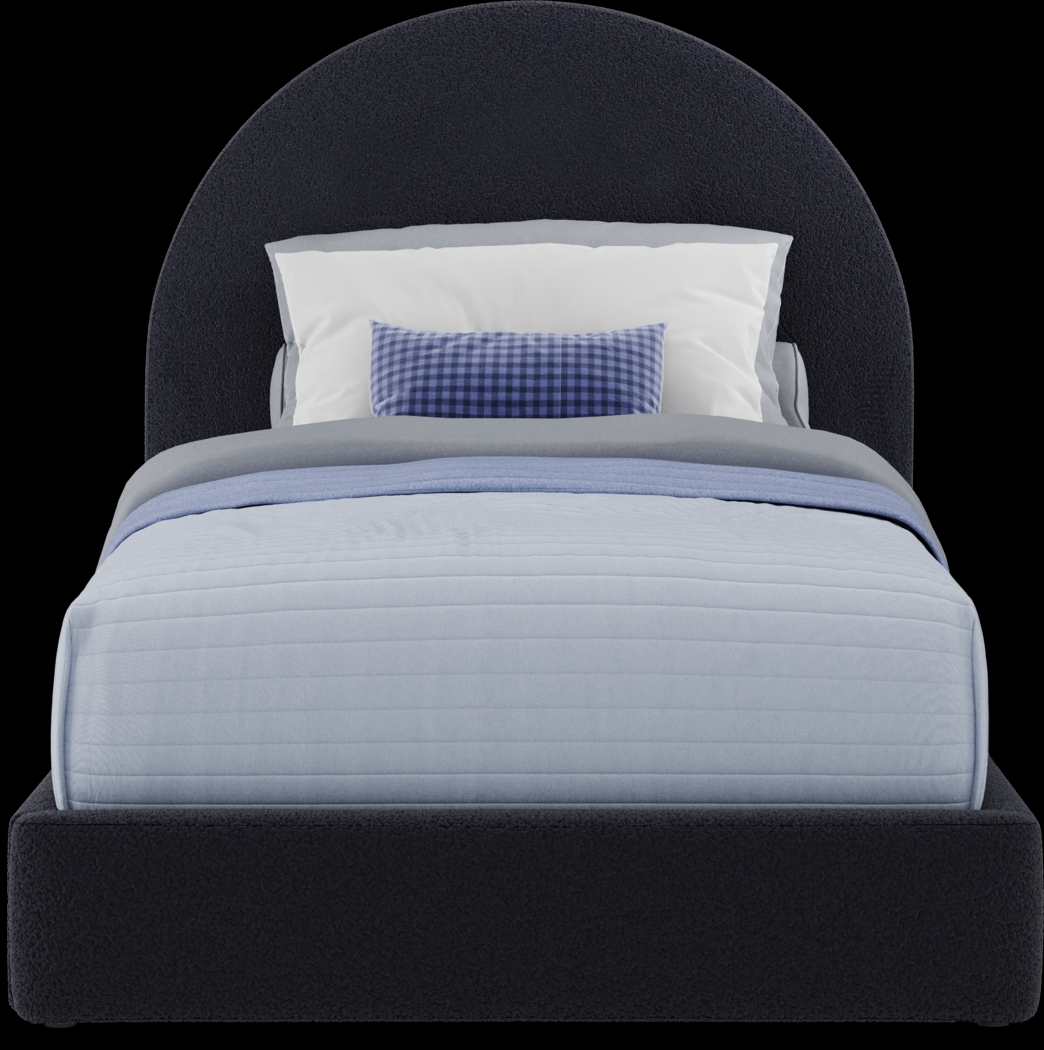 Kids Canyon Lake Java Bedroom with Moonstone Navy Twin Upholstered Bed - Thumbnail - Image 7