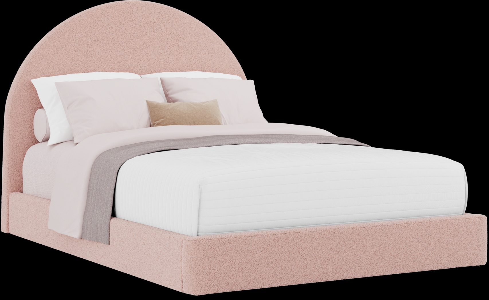 Kids Canyon Lake Ash Gray Bedroom with Moonstone Pink Full Upholstered Bed - Thumbnail - Image 5