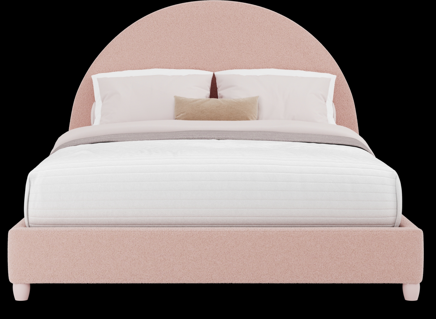 Kids Canyon Lake Ash Gray Bedroom with Moonstone Pink Queen Upholstered Bed - Thumbnail - Image 3