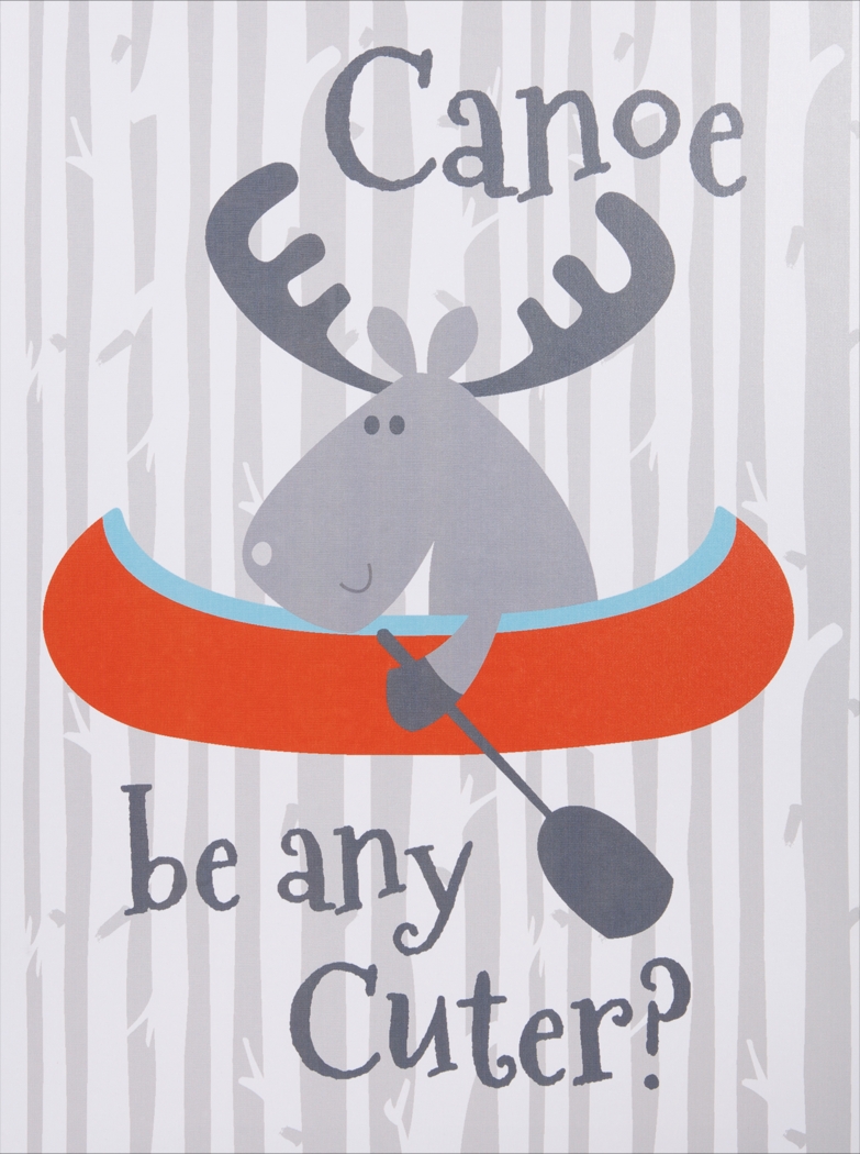 Kids Moose Canoeing Camp Gray Artwork - Thumbnail - Image 1