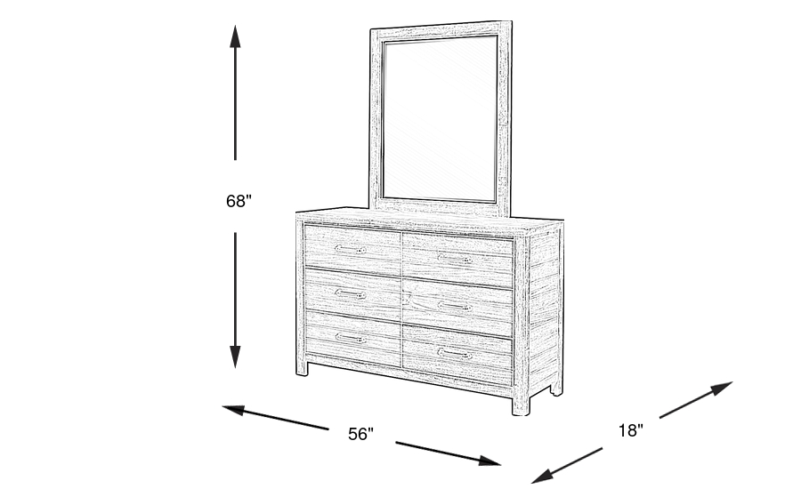 Dimension Image. Please refer to the Dimension Tab on this page for dimension details.