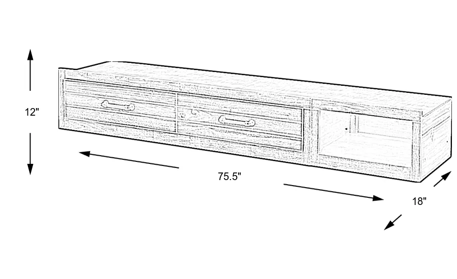 Dimension Image. Please refer to the Dimension Tab on this page for dimension details.