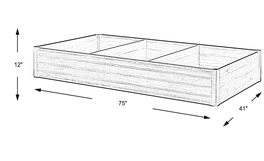 Dimension Image. Please refer to the Dimension Tab on this page for dimension details.