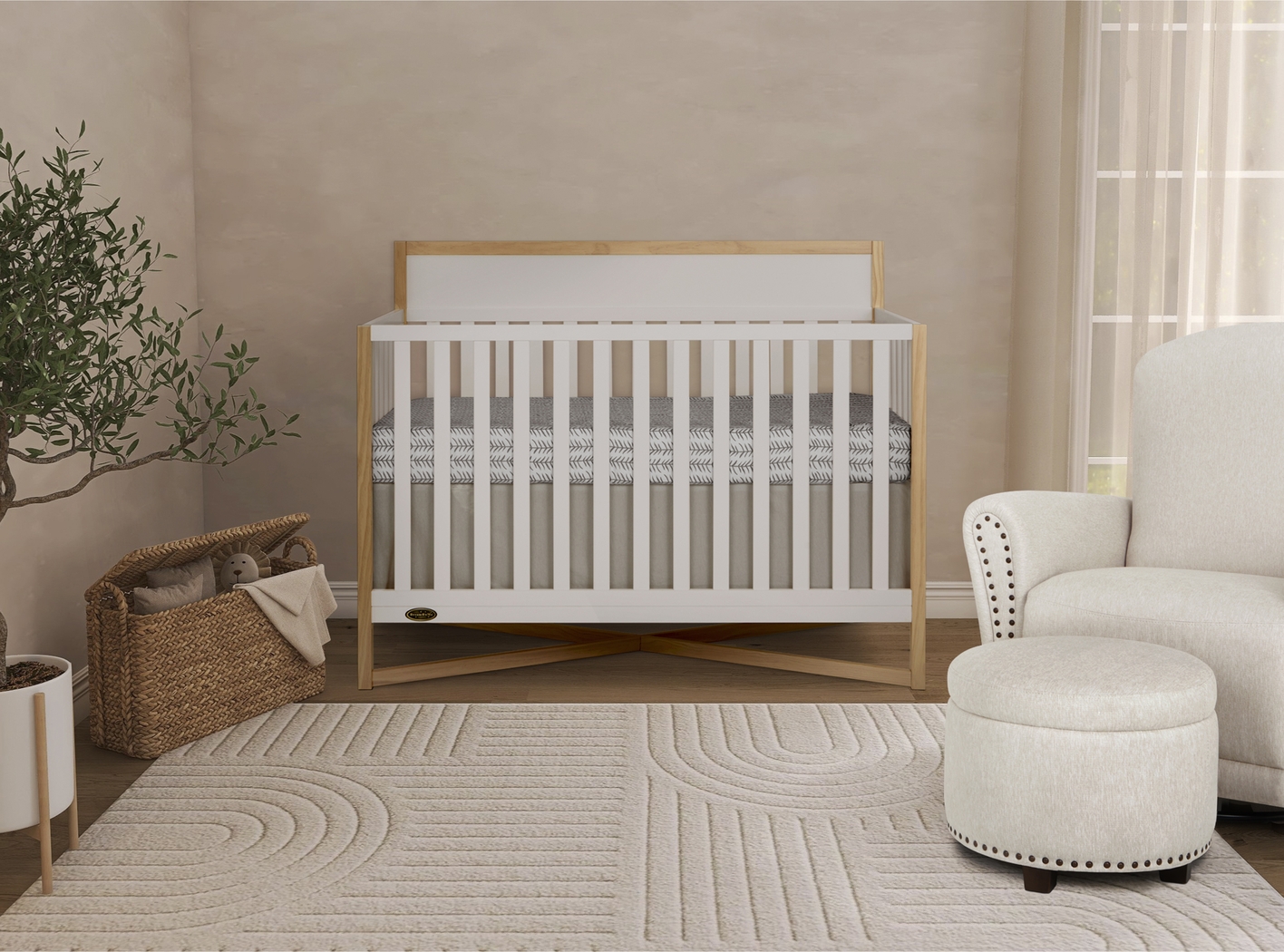 Kids Mosar White Convertible Crib - Thumbnail - Image 2