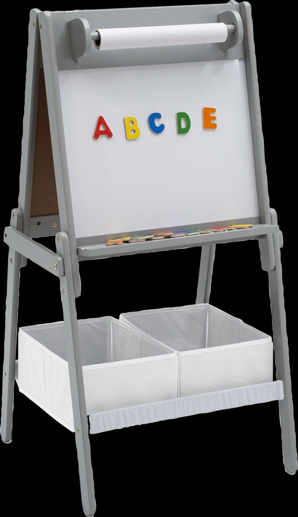 Kids Moseo Gray Easel with Storage - Thumbnail - Image 1
