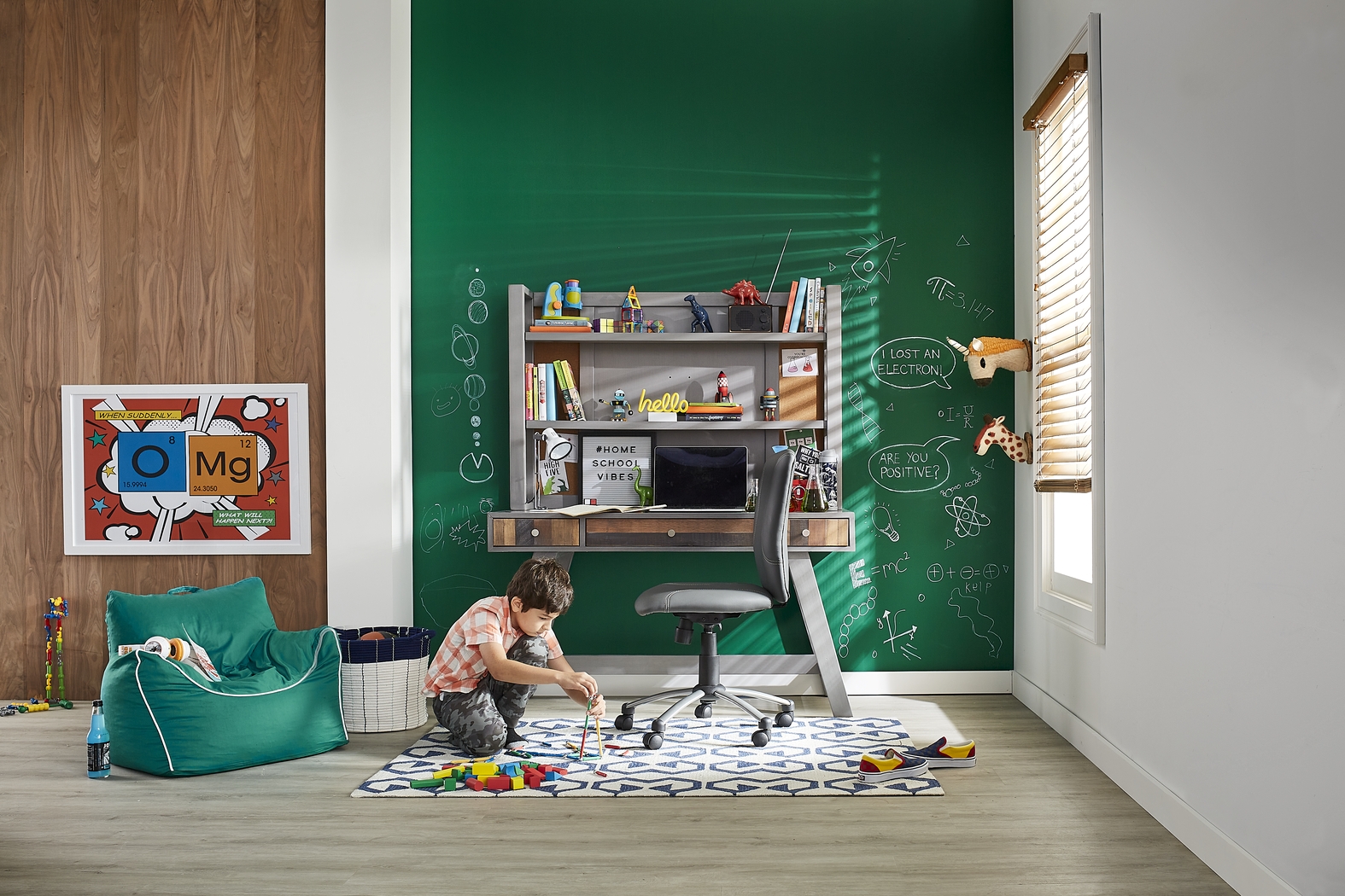 Kids Moss Creek Jr. Gray Desk - Thumbnail - Image 4