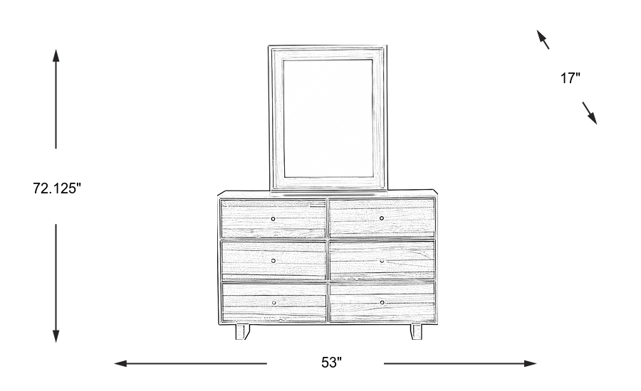 Dimension Image. Please refer to the Dimension Tab on this page for dimension details.