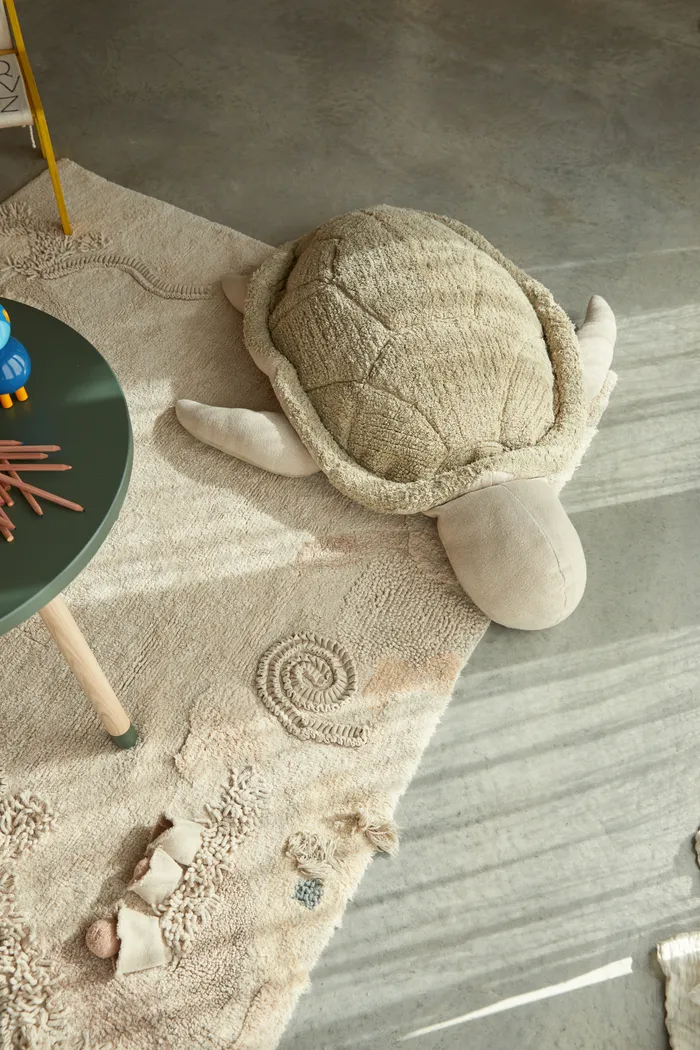 Kids Mrs Turtle Olive Pouf - Thumbnail - Image 2