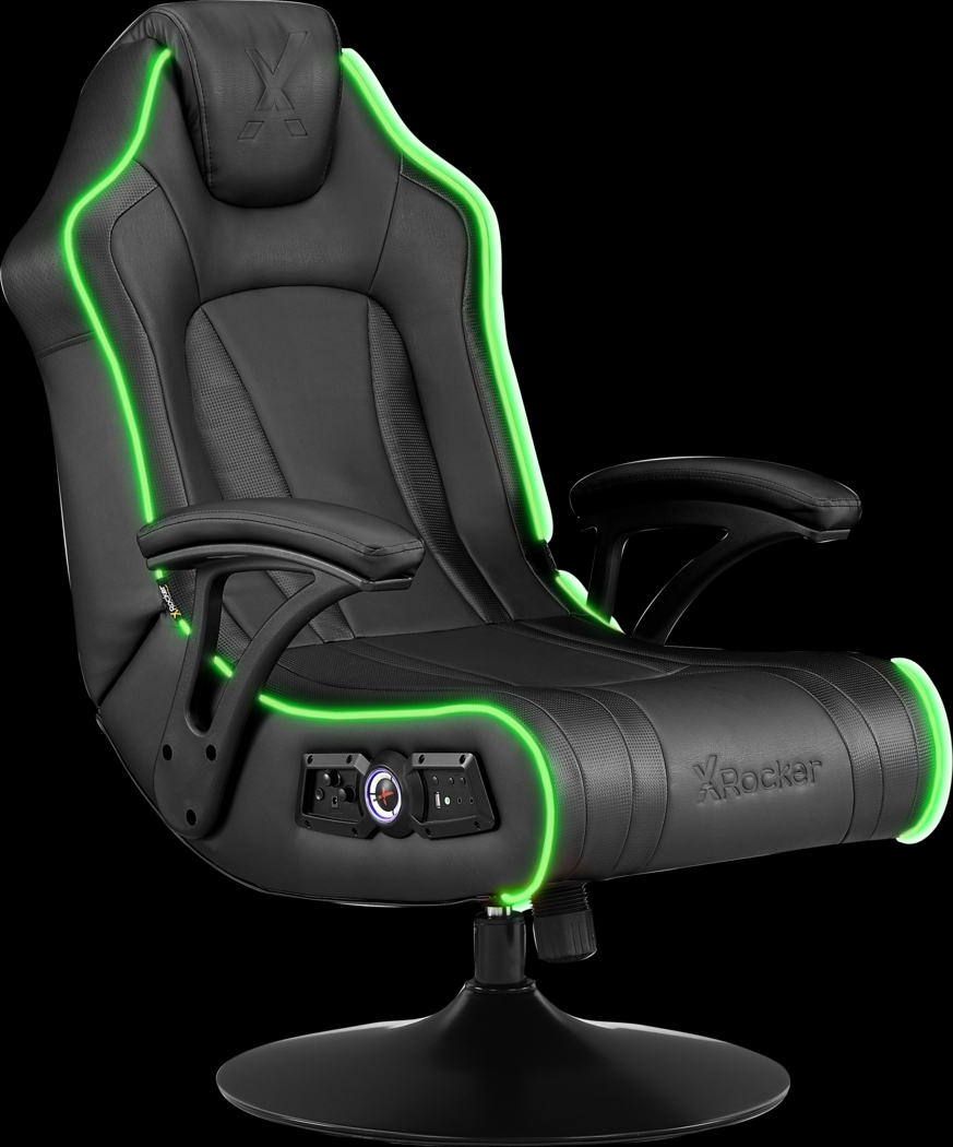 Kids Mundele Black LED Gaming Chair - Thumbnail - Image 1