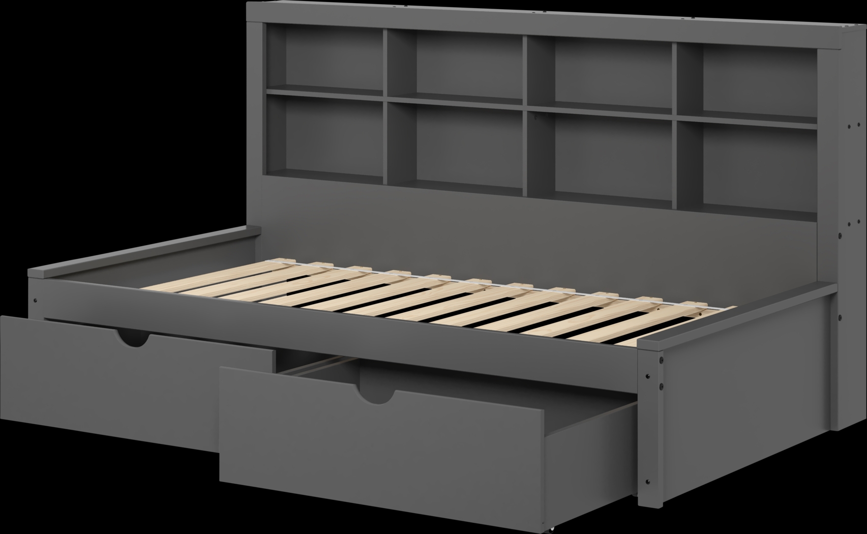 Kids Murifield Gray Twin Daybed with Storage - Thumbnail - Image 2