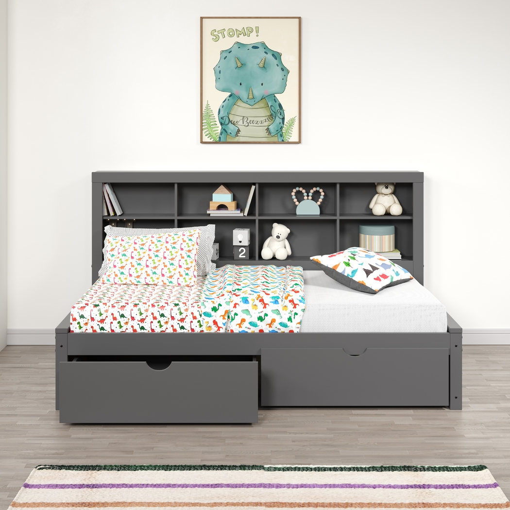 Kids Murifield Gray Twin Daybed with Storage - Thumbnail - Image 4
