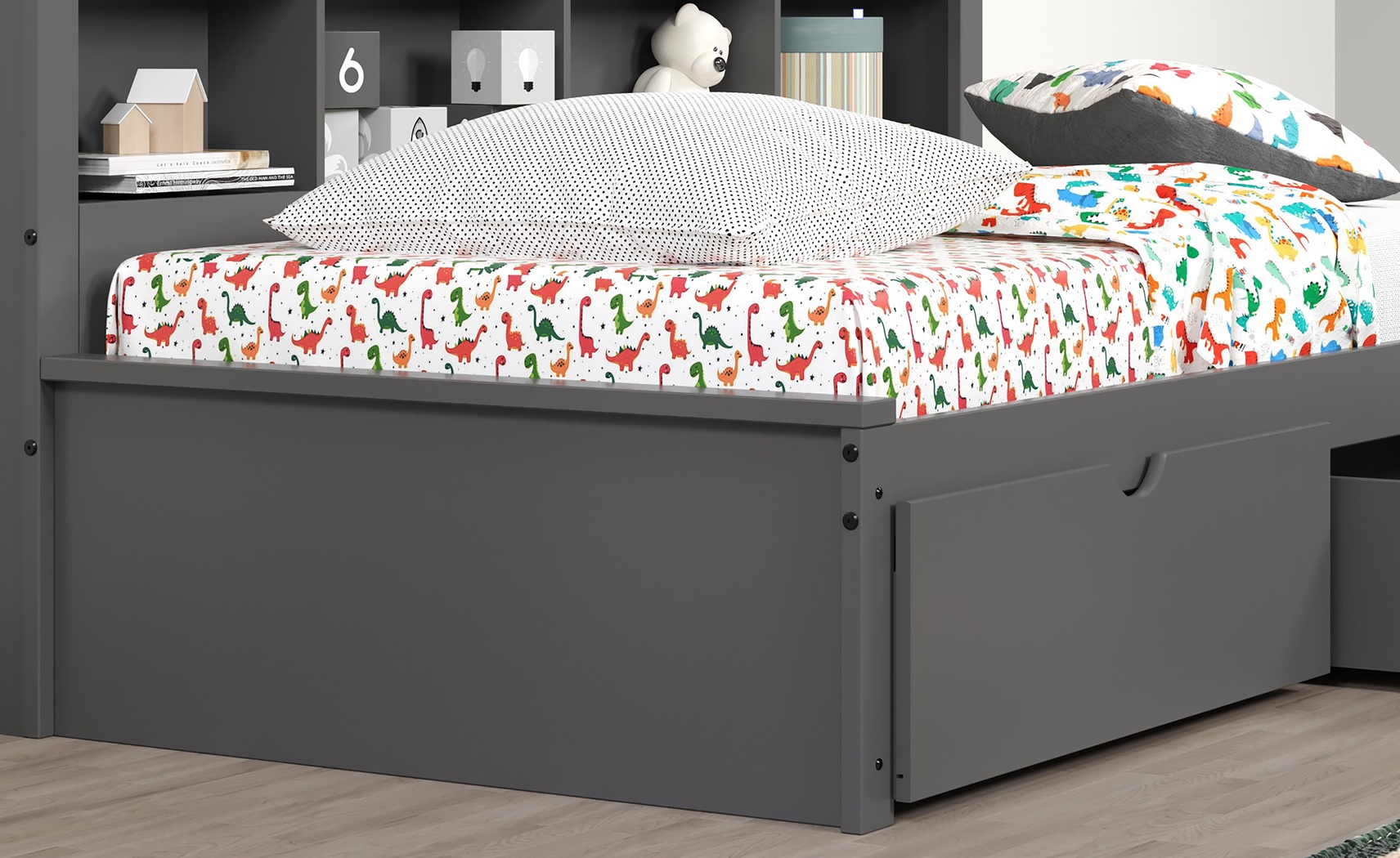 Kids Murifield Gray Twin Daybed with Storage - Thumbnail - Image 5