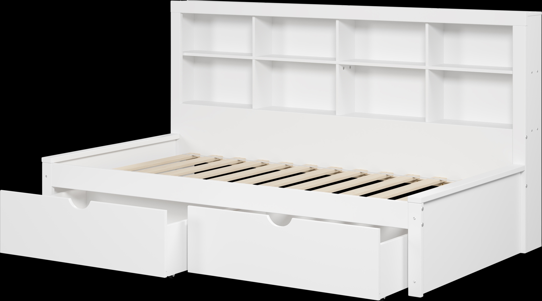 Kids Murifield White Twin Daybed with Storage - Thumbnail - Image 3
