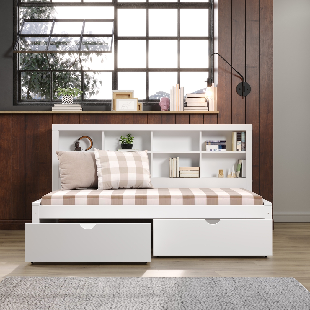 Kids Murifield White Twin Daybed with Storage - Thumbnail - Image 5