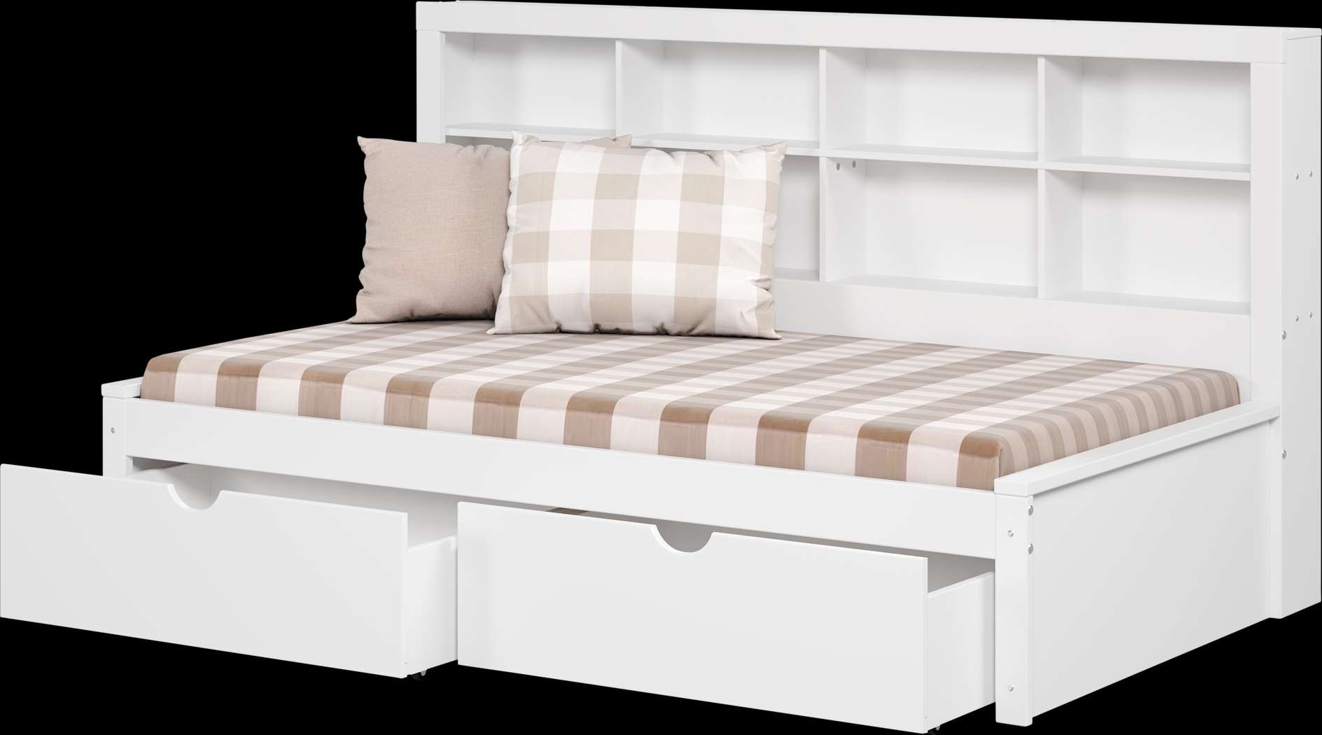 Kids Murifield White Twin Daybed with Storage - Thumbnail - Image 1