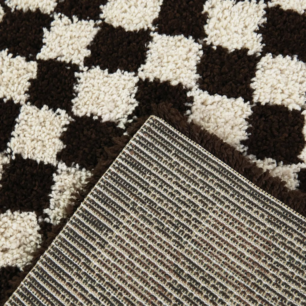 Kids Sunday Brown Checkered 7'10 x 10' Rug - Thumbnail - Image 5