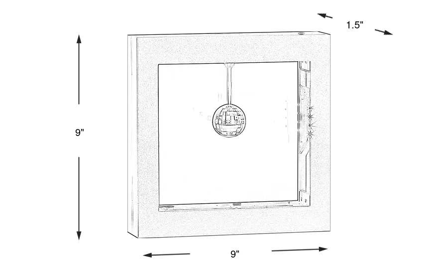 Dimension Image. Please refer to the Dimension Tab on this page for dimension details.