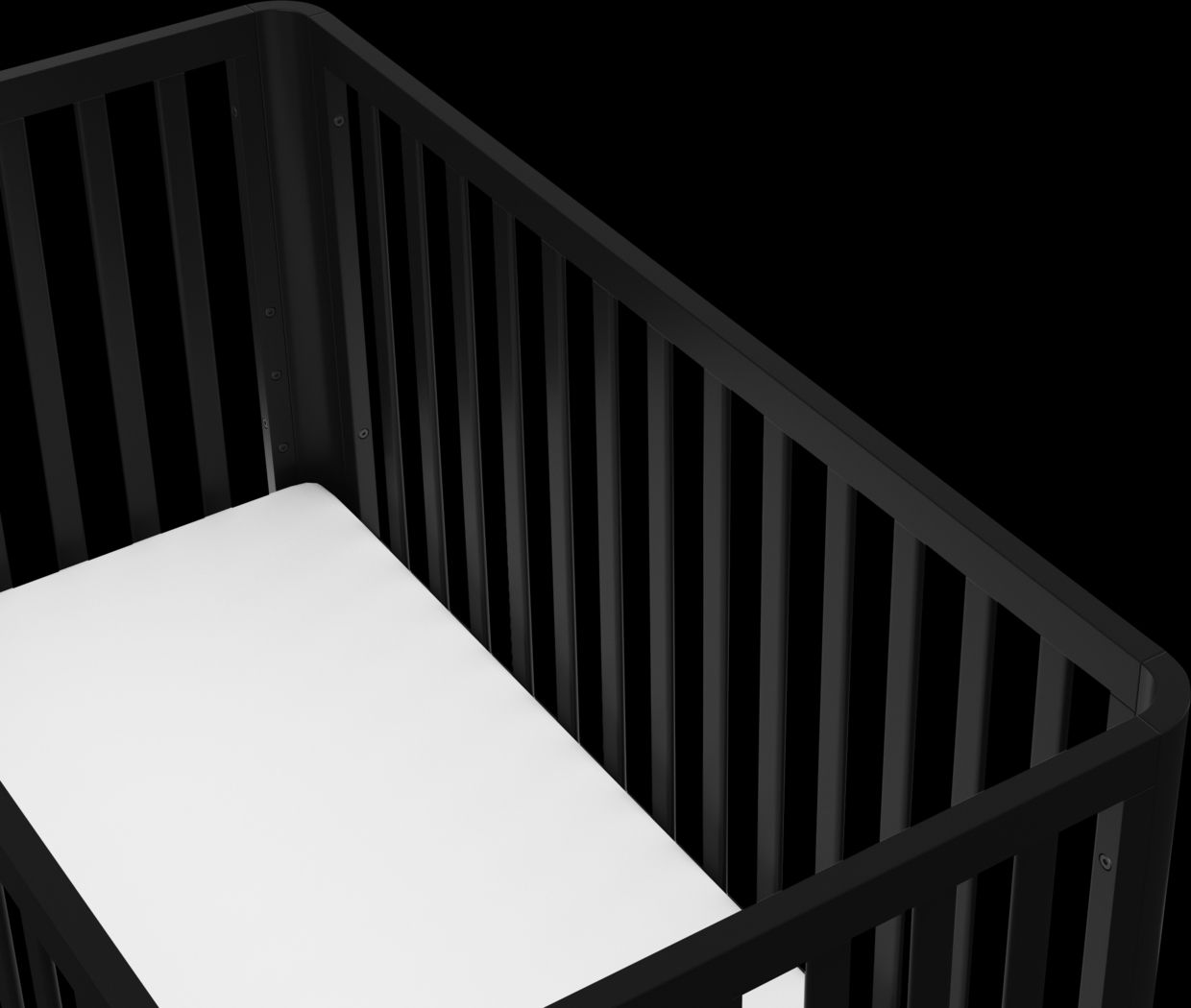 Kids Mytha Black/Natural Convertible Crib - Thumbnail - Image 4