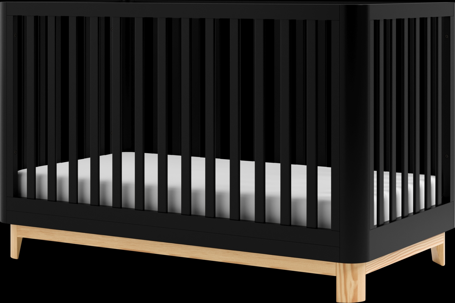 Kids Mytha Black/Natural Convertible Crib - Thumbnail - Image 8