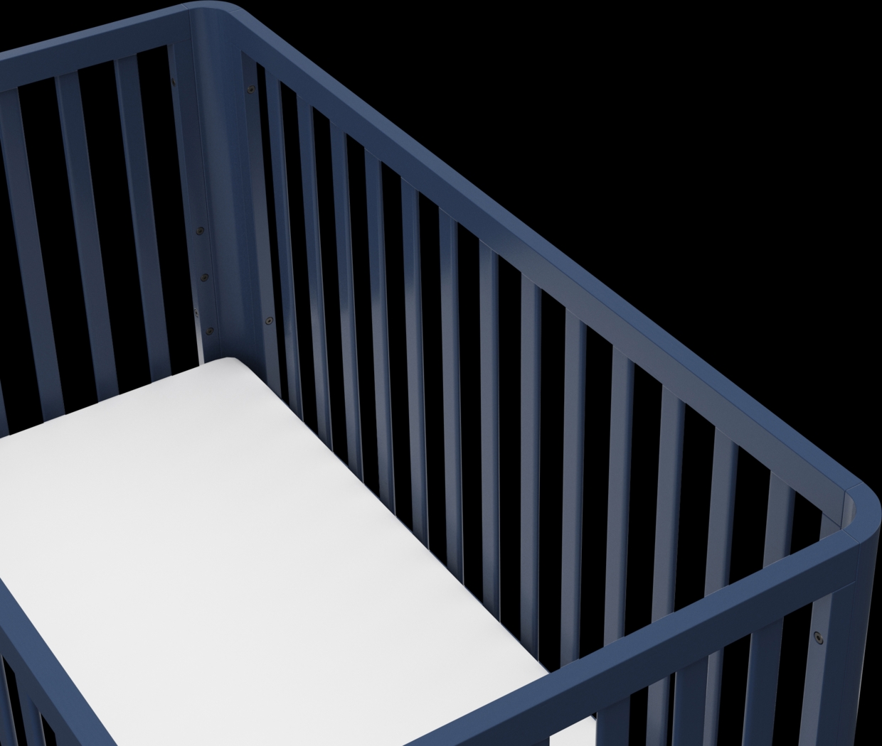 Kids Mytha Blue/Natural Convertible Crib - Thumbnail - Image 5