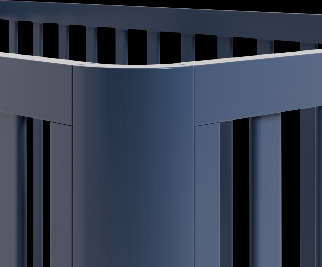 Kids Mytha Blue/Natural Convertible Crib - Thumbnail - Image 7