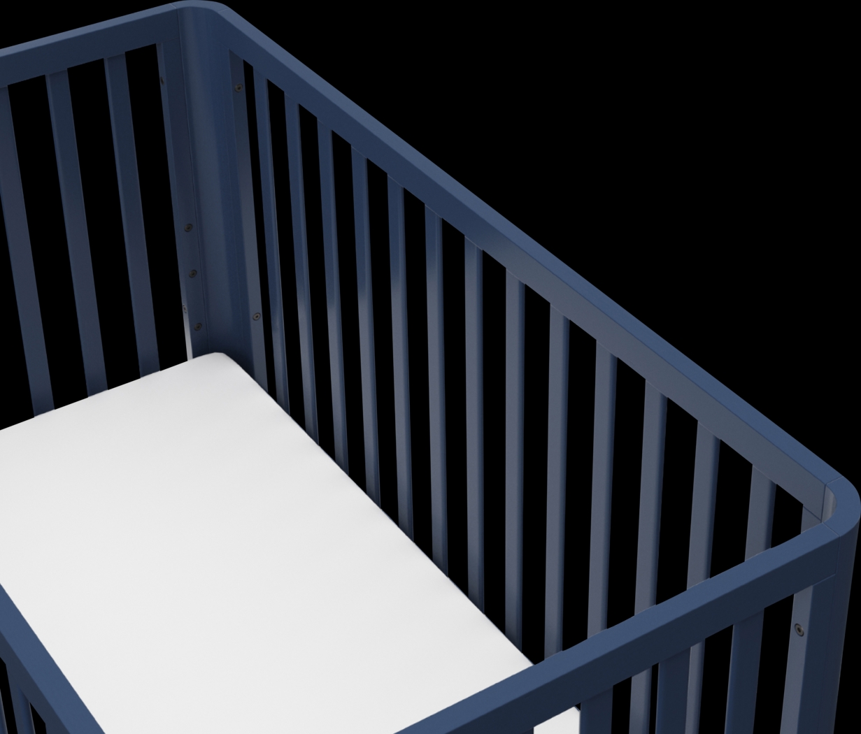 Kids Mytha Blue/Natural Convertible Crib - Thumbnail - Image 8