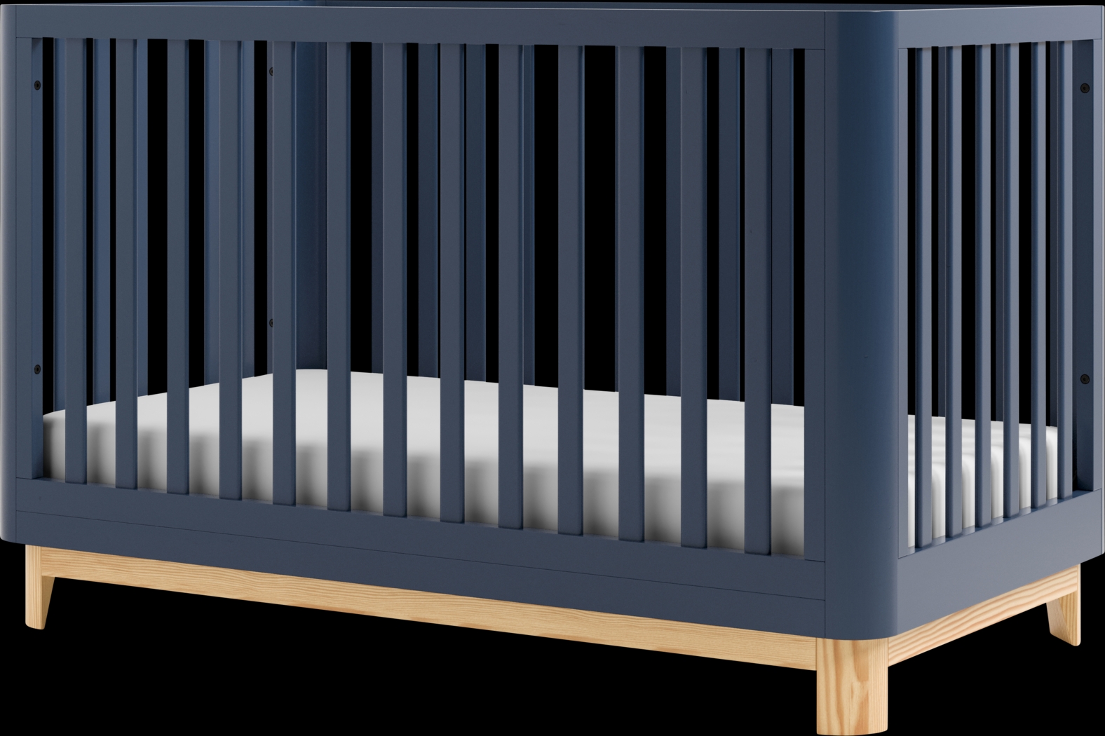 Kids Mytha Blue/Natural Convertible Crib - Thumbnail - Image 9