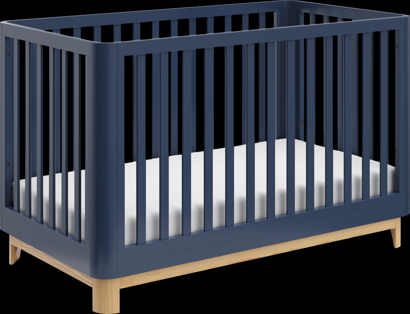 Kids Mytha Blue/Natural Convertible Crib - Thumbnail - Image 1