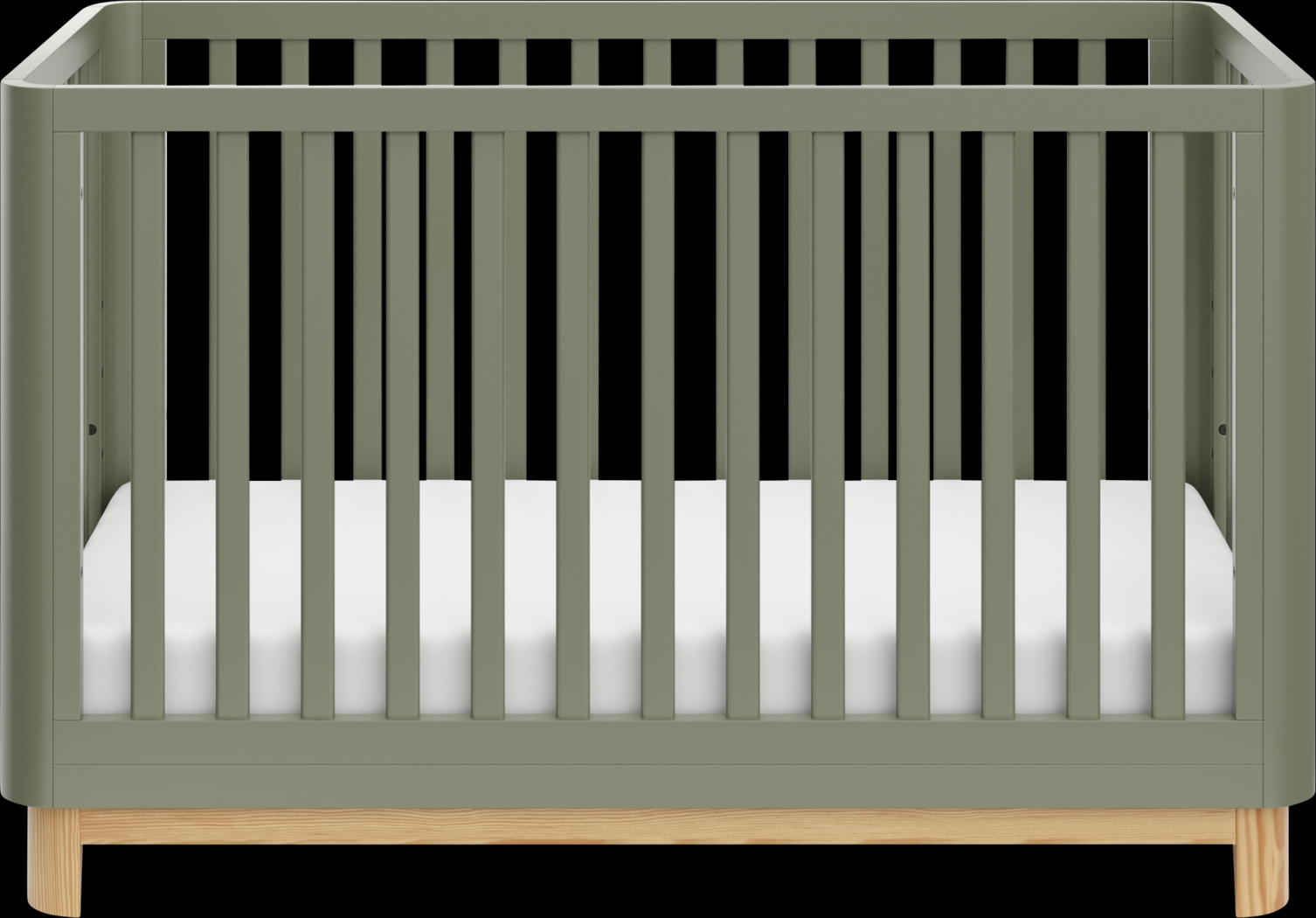 Kids Mytha Olive/Natural Convertible Crib - Thumbnail - Image 3