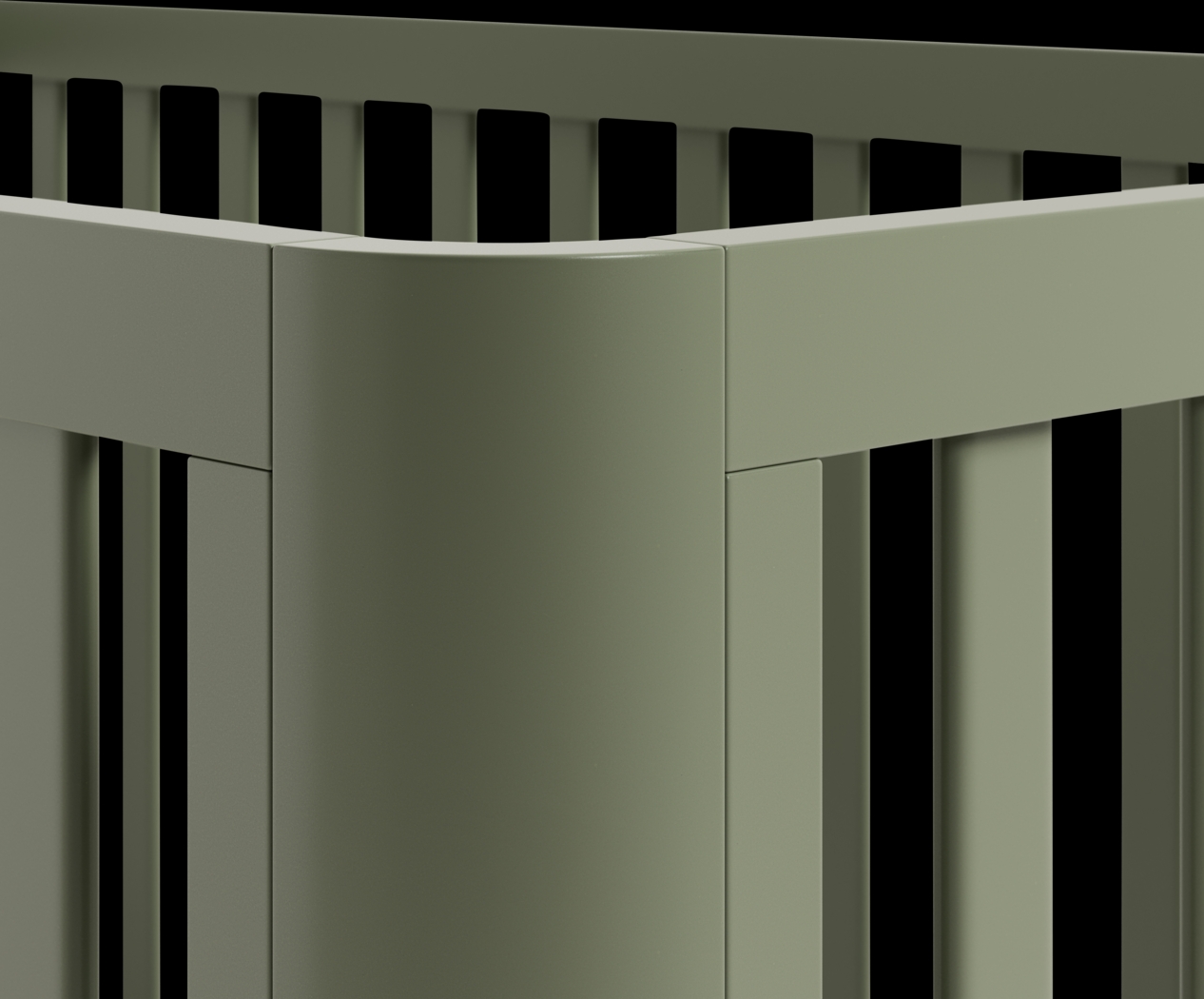 Kids Mytha Olive/Natural Convertible Crib - Thumbnail - Image 7