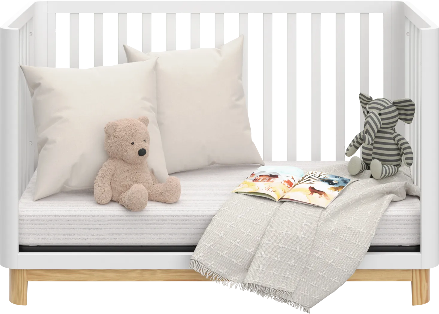 Kids Mytha White/Natural Convertible Crib - Thumbnail - Image 6