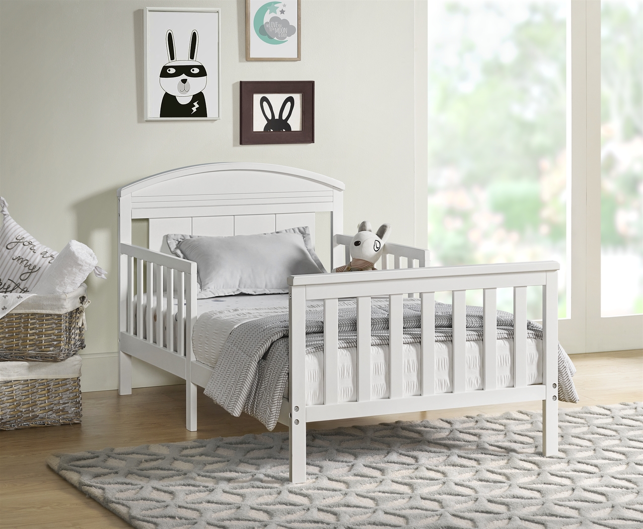 Kids Naera White Toddler Bed - Thumbnail - Image 2
