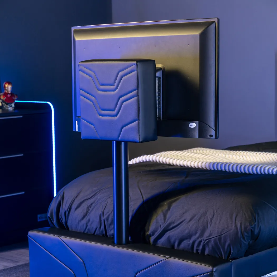 Kids Nanswell Black Twin Gaming Bed with TV Mount - Thumbnail - Image 11