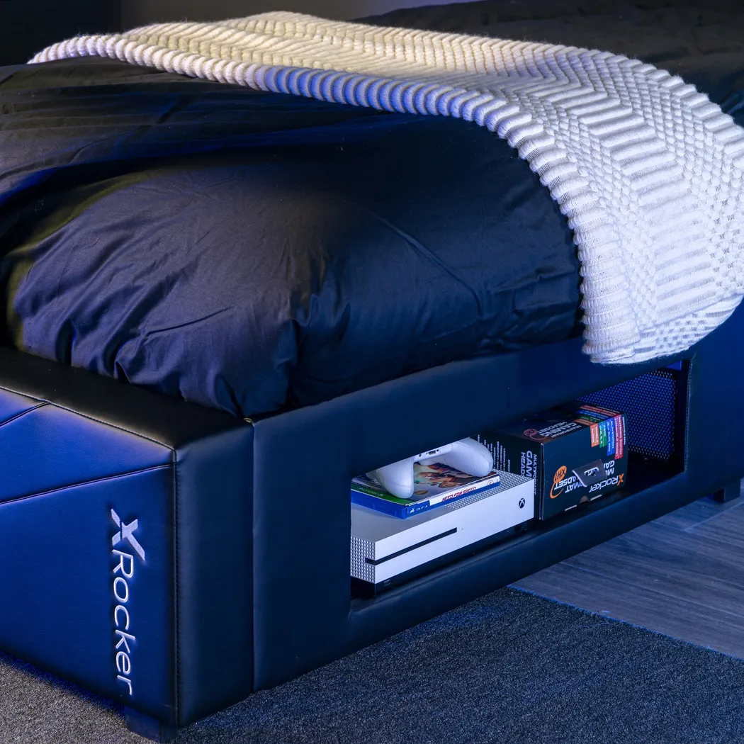 Kids Nanswell Black Twin Gaming Bed with TV Mount - Thumbnail - Image 10