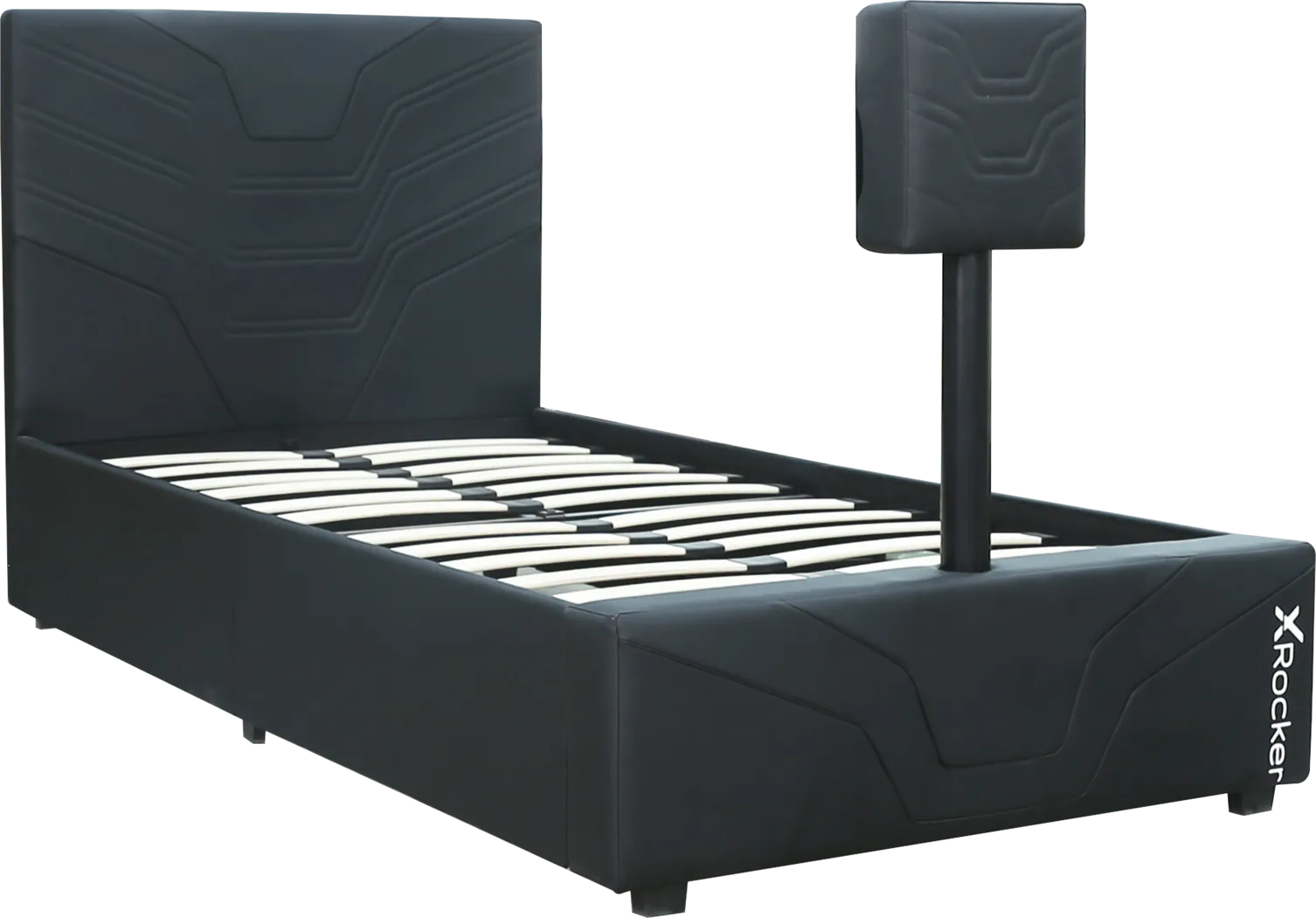 Kids Nanswell Black Twin Gaming Bed with TV Mount - Thumbnail - Image 1