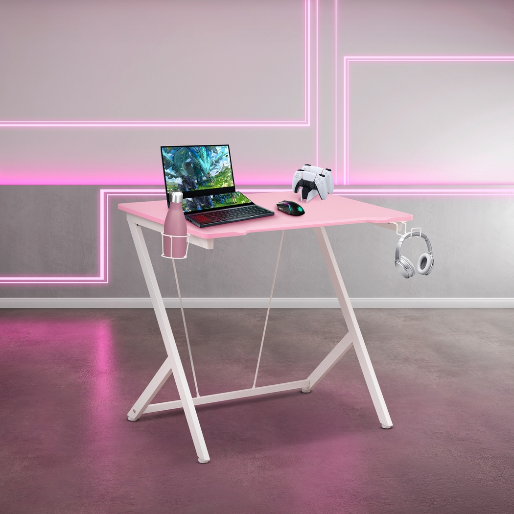Narohi Pink Gaming Desk - Thumbnail - Image 2