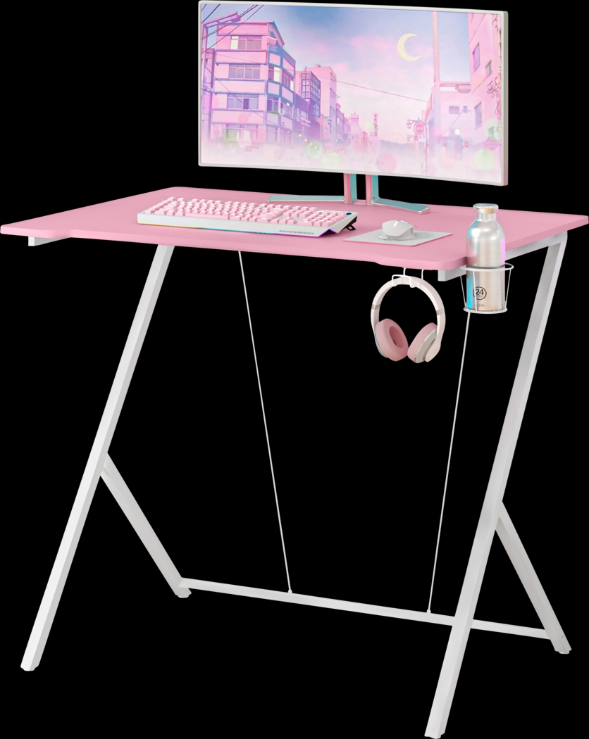 Narohi Pink Gaming Desk - Thumbnail - Image 1