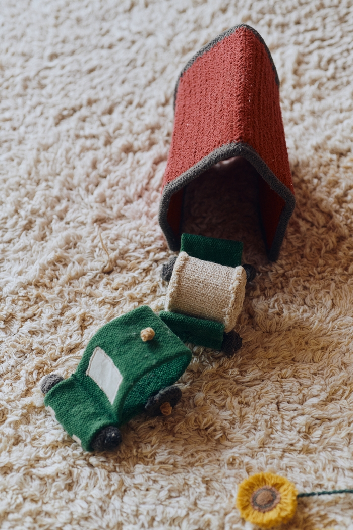 Kids Natural 4' x 5'7 Farm Fields Rug - Thumbnail - Image 4