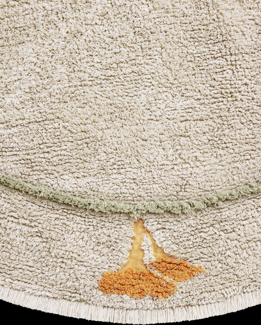 Kids Chanterelle Natural 4'7 Machine Washable Round Rug - Thumbnail - Image 7