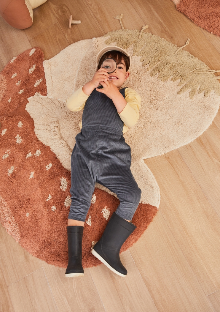 Kids Natural Boletus 4' Machine Washable Rug - Thumbnail - Image 3