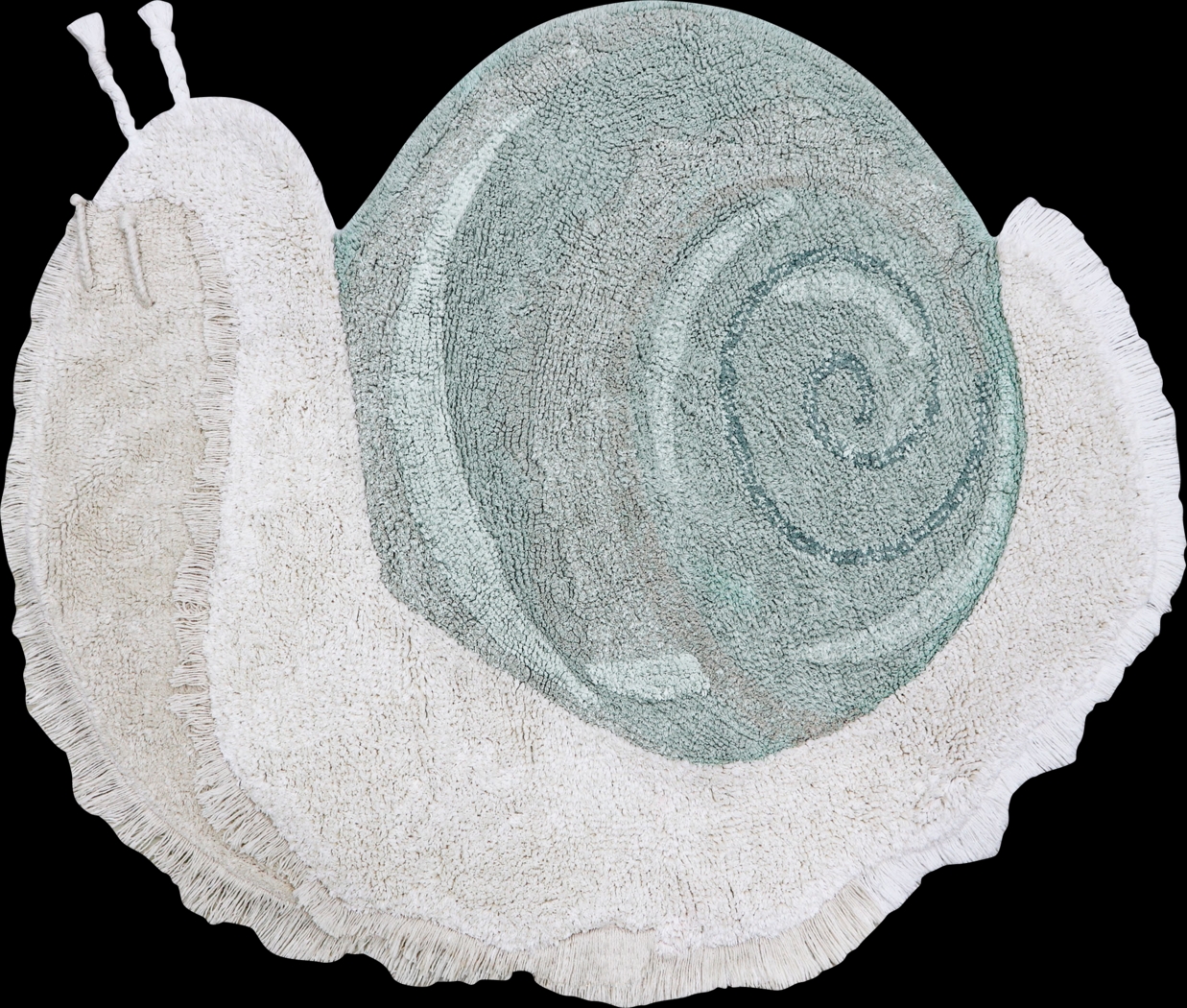 Kids Natural Snail 3'3 x 4' Machine Washable Rug - Thumbnail - Image 1