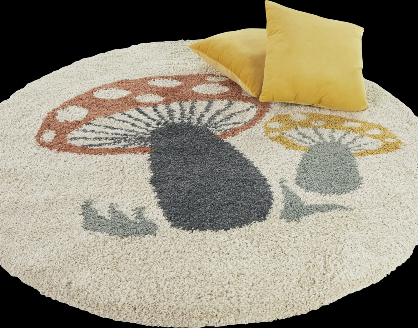 Kids Nellina Cream 5'3 Round Rug - Thumbnail - Image 2